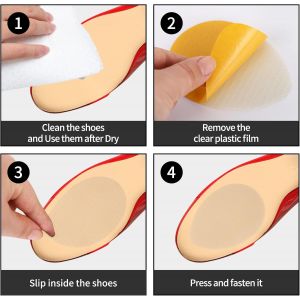 Lot De 12 Patins Antidérapants Auto-Adhésifs Pour Chaussures À Talons Hauts, Semelles Antidérapantes Auto-Adhésives Pour Le Dessous Des Chaussures Pour Hommes Et Femmes - Neuf