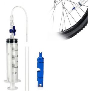 LETNERNY-Seringue De Mastic De Vélo Tubeless, Tubeless Seringue,Seringue De Mastic De Vélo Tubeless,Outil De Retrait De Noyau De Valve De Seringue D'Injecteur,Kit De Montage Tubeless,Pour Autres Mast - Neuf