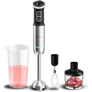 Mixeur À Main Power Neutron 1100Max Cream&Crush, Puissance Maximale De 1100W, 4 Lames Avec Revêtement En Titane Noir, Vitesse Réglable, Fonction Turbo, Pied Xl, Verre 800Ml - Neuf