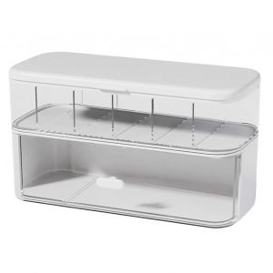 Cordon Organisme Organisateur - Claire C&acirc;ble Bo&icirc;te de Rangement avec Compartiments pour Tiroirs et un Bureau, C&acirc;ble Blanc Solution de Gestion de la - Neuf