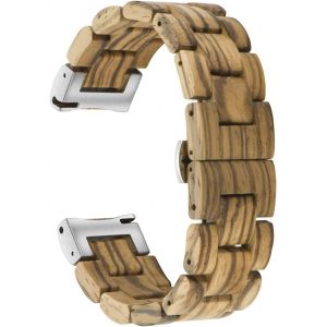 Cauc-Bracelet De Montre &Agrave; D&eacute;gagement Rapide, Bracelet De Montre En Bois Naturel, Choix De Couleur Et Largeur De Bracelet 18mm, 19mm, 20mm, 21mm, 22mm, 23mm Ou 24mm - Neuf