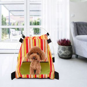 Hjlian 1 Tente D'ete Coloree, Respirante, Pliable Et Portable, Pour Chien Et Chat, Pour L'interieur Et L'exterieur - Neuf