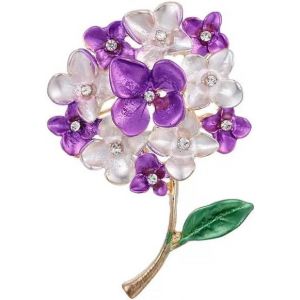 Kjdal-Femme Broche Fleur Créative Broche Alliage Clipper Blazer Robe Epingles Décoratives Mode Accessoires Femme Élégant Discret,Métal - Neuf