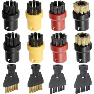 Yemaesre-12pcs Accessoires Pour Nettoyeur Vapeur Kärcher Sc1 Sc2 Sc3 Sc4 Sc5, Nettoyeur Vapeur S Rondes Buse Embouchure Pièces De Rechange, Comprenant 8 S Rondes Et 4 Plate - Neuf