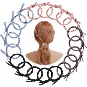 20 Pi&egrave;ces Elastique Cheveux Chouchou Cheveux Haute &Eacute;lasticit&eacute; Elastique Cheveux Fille Pour Tous Cheveux Twist Tresse Elastique Cheveux Accessoires Cheveux Pour Femmes Filles (Quatre Couleurs) - Neuf