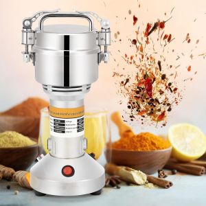 Nouvelhorizonstore-150g Moulin &Agrave; Farine &Eacute;lectrique 220v Herb Grain &Eacute;pice C&eacute;r&eacute;ales Broyeur Machine,28000r / Min Portable Grinder 3 Lames Machine De Broyage De Synchronisation - Neuf