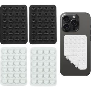 JGD-Ventouse Telephone Portable Double Face, 4PCS Ventouse Telephone Portable, Ventouse pour Telephone, Ventouses Double Face, Antid&eacute;rapant pour Selfies Et Vid&eacute;os (Noir, Blanc) - Neuf