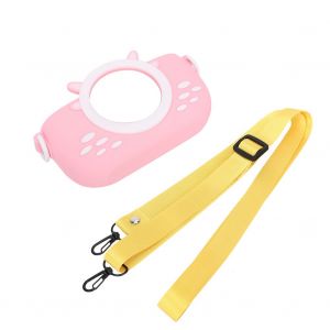 Housse De Protection Portable En Silicone, Non Toxique Et Confortable, En Forme De Dessin Anime, Accessoire Decoratif Pour Appareil Photo Pour Enfants, Rose - Neuf