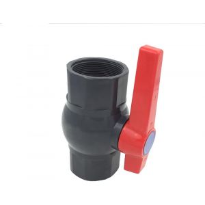 PVC Vanne sphérique Compact en Forme de U Robinet d'Alimentation en Eau, dans les Deux sens Femelle à visser, pour le Contrôle de Flux et d'Arrêt (DN25mm) - Neuf