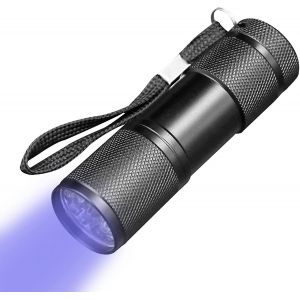 Lampe de poche, torche UV LED, torche UV LED 395 nm, lampe torche &agrave; lumi&egrave;re noire, d&eacute;tecteur d'urine de chien/chat, recherche de taches d'animaux - Neuf