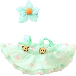 Mrltau Look d&eacute;contract&eacute; Mignon pour Les poup&eacute;es Vinyl Plush Toy Keychain, avec Chapeau de p&ecirc;cheur, Gilet en Tricot, Mini-Jupe, d&eacute;coration de cam&eacute;ra, Chaussures, Accessoires pour la - Neuf