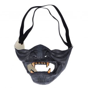 HJLIAN Masque de chevalier en resine, accessoire de deguisement, pour Halloween, cosplay, decoration, noir - Neuf
