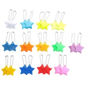 Lot De 26 R&eacute;flecteurs De S&eacute;curit&eacute; Pour Enfants,R&eacute;flecteurs De S&eacute;curit&eacute; En Forme D'&eacute;toile Pour Cartable,Sac &Agrave; Dos Et V&eacute;lo - Neuf