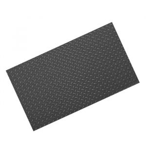 Tapis De Sol Pour Garage-Duoku-1,2 X 2,1 M-Rev&ecirc;tement En Pvc Antid&eacute;rapant-Epaisseur 2,2 Mm-Avec Motif-Noir - Neuf