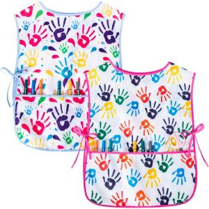 KALANKA-Official Lot de 2 tabliers de peinture sans manches imperméables pour enfants avec 3 poches pour 2 à 7 ans - Neuf