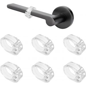Butées de porte 6 pièces PVC poignée de porte Butée de porte Pare-chocs de porte en silicone Protection anti-poignée (Tra - Neuf