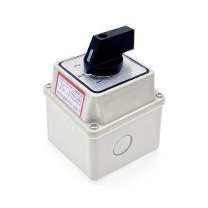Commutateur de cames universel 3 positions 8 bornes à vis Ui 550 V 20 A ON-OFF-ON 2 phases avec boîtier de commutation - Neuf