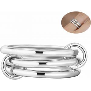 Kahfl-Bagues En Argent Sterling S925 Pour Femmes,Ensemble De Bagues En Oxyde De Zirconium,Bijoux Pour Femmes,Cadeaux Taille 6 À 10 - Neuf
