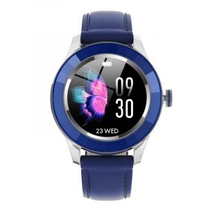 Misirun Montre Intelligente Entièrement Tactile Écran Rond Montre Femme Ip67 Étanche Fréquence Cardiaque Surveillance Du Sommeil Smartwatch Pour Android Ios.Navy. - Neuf