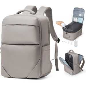 Sac 40x20x25 Ryanair a Dos Sous Vide Voyage Avec Pompe,Sac a Dos Compression Voyage Cabine Avion Sous Vide,Bagage Cabine 40x20x25,Sac Airbag Voyage Sous Vide Kaki - Neuf
