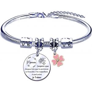 Eryi-Cadeau Fete Des Meres Cadeau Maman Fille Fete Des Meres Bracelet Maman Fille Cadeau Anniversaire Maman Fille Cadeau Maman Fille Original Cadeau Pour Maman Fille Cadeau Maman Pas Cher - Neuf