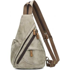 ChenQuanSarl-Sac À Dos Décontracté Pu Vintage, En Cuir Véritable, Rétro, En Toile, Sac À Dos À Bandoulière, Pour Homme Et Femme - Neuf