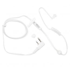 Oreillette micro tube a air, casque radio, protection contre les radiations, bouton PTT pour radio bidirectionnelle Baofeng 888S/5R 6R, blanc - Neuf
