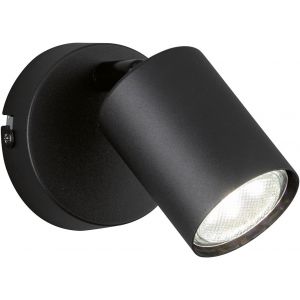 Vano 30368 Applique Murale Led Avec Interrupteur Simple Pour Salon,Couloir,Chambre &Agrave; Coucher Culot Gu10 M&eacute;tal Noir Sable 8 X 10 Cm - Neuf