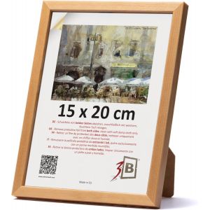 CMWX-Cadre de l'image LUND - naturel - 15x20 cm - cadre photo en bois avec verre acrylique - Neuf