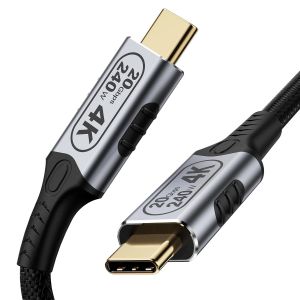 JGD-Cable USB C vers USB C 20 Gbps, C&acirc;ble USB 3.2 Gen2, 240W 48V/5A c&acirc;ble usb c court 0.25M charge rapide, Transmission vid&eacute;o 4K @ 60Hz pour ordinateurs portables, moniteurs, dispositifs - Neuf
