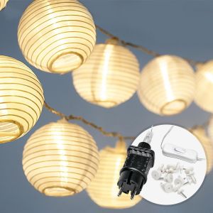 Kal-Cozyhome Guirlande Lumineuse Exterieure Lampions - 20 Lampions Led & 7m I Avec Prise I Guirlande Lumineuse Chambre Guirlandes Lumineuses Interieur I Fairy Lights Girlande Noel Decoration D'intéri - Neuf