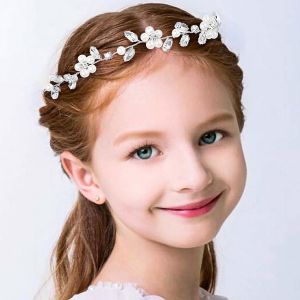 Kal-Vignes De Cheveux De Mariée En Argent Avec Strass Brillants Et Perles Pour Femmes Et Filles - Neuf
