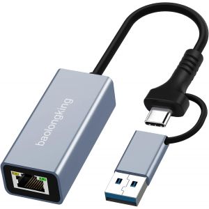 Adaptateur Usb-C Vers Ethernet - Réseau Filaire 1000 Mbps Pour Windows, Mac, Linux, Vista, 7, 8, 10, 11[Z422] - Neuf