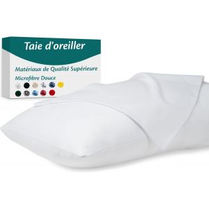 Slep-Taie D'oreiller 50x80 Microfibre Premium Lot De 2 Housse Coussin Pour Coussins Canapé/Lit Tissu Super Doux Resistant Et Lavable Hypoallergénique Anti-Acariens Avec Fermeture Éclair Invisible - Neuf