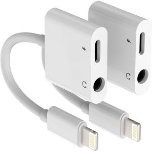 Lightning To 3.5mm Headphone Jack Adapter (2 Pack) For Iphone For Ipad,Aux Cable Accessories For Apple Audio Cable Earphone Car Radio Charger Splitter Extender Adapter - Neuf