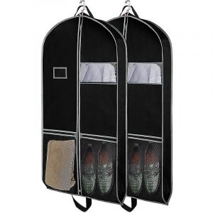 Lot De 2 Housses &Agrave; V&ecirc;tements De 109 Cm (43 Pouces) En Tissu Non Tiss&eacute;, Id&eacute;ales Pour Le Rangement Et Les Voyages. - Neuf