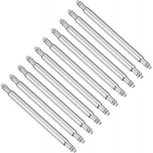Kal-10pcs 1,8 X 24 Mm Montre Ressort Barre Épingles, Inox Acier Montre Bracelet Lien Broches Ressort Barres Réparation Outil Pour Métal Chaînes Cuir Bracelet Montre, Argent - Neuf