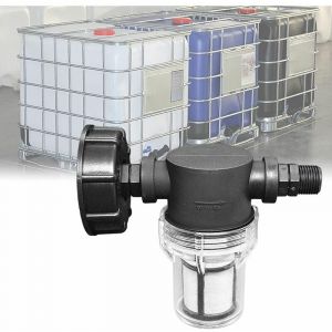 Raccord Pour Réservoir D'eau De Pluie De 1000 Litres (Filetage Mâle 1/2''), Raccord Pour Récupérateur D'eau De Pluie Avec Filtration, Adaptateur Pour Réservoir Ibc S60x6 - Neuf