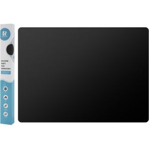 Jexnovashop-Grand Tapis De Table En Silicone - 60 X 40 Cm - Tapis De Bricolage En Silicone - Tapis De Bricolage Pour Enfants - Multi-Usage - Anti-Adh&eacute;sif - Antid&eacute;rapant - Noir - Neuf