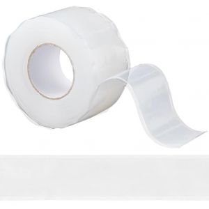KALANKA-3mX25mm Ruban en Silicone Auto-Fusionnant Transparent Étanche Ruban D'Étanchéité de Réparation Ruban en Caoutchouc Auto-Amalgamant Polyvalent pour Tuyaux d'urgence Plomberie Tuyau - Neuf