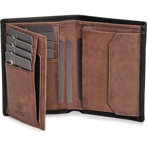 Portefeuille Vienne | Grand Portefeuille Homme Cuir | Porte Carte Cuir Avec Protection Rfid | Vintage Marron - Neuf