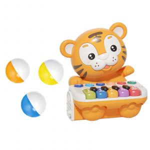 Orgue &eacute;lectronique tigre, jouet &eacute;ducatif, dessin anim&eacute;, durable, cadeau, apprentissage pr&eacute;coce-Jaune - Neuf