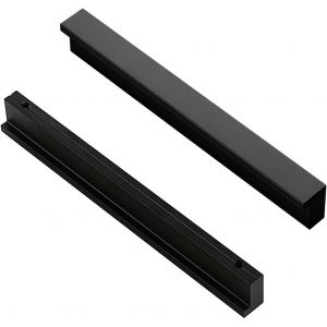 YUJTG-2x 90° L Boutons de portes Cuisine Chambre Porte Cabinet Poignées Poignée Porte Cabinet Bouton pour Tiroir Placard Intérieure Meuble Tirer, 128mm, Aluminium - Neuf