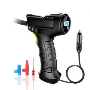 Gonflage des Pneus Poche Compresseur d'air Gonfleur Pompe à Pneus de Voiture Electrique Portable Convient avec Lumière et Manomètre - Neuf