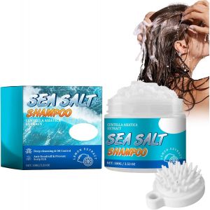 Shampoing Au Sel De Mer - Exfoliant Nettoyant Pour Cuir Chevelu - Shampoing Naturel Pour Cheveux Gras, Nettoyage En Profondeur, Soin Hydratant Et Contr&ocirc;le De L'huile[Z4111] - Neuf