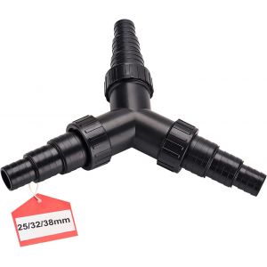 Distributeur 3 Voies 25/32/38mm R&eacute;partiteur Y pour Tuyau Bypass Piscine Tuyauterie Connecteur Raccord Piscine pour Pompe de Bassin Tuyau D'arrosage Cours d'eau Valve R&eacute;glage 1 ""-1 1/4""- 1 1/2 - Neuf