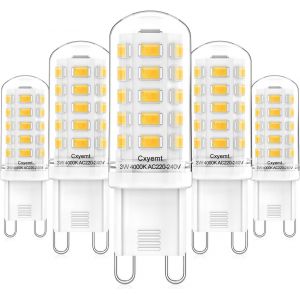 Tianyi-Ampoules Led G9 3w &Eacute;quivalent &Agrave; 28w 33w 40w Halog&egrave;ne Lumi&egrave;re Blanc Naturel 4000k, Ac220-240v,Lampe Led &Agrave; &Eacute;conomie D'&eacute;nergie,Non Dimmables,Sans Scintillement,Paquet De 5 - Neuf