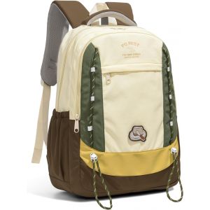 acdsgd-Sac &agrave; Dos pour Gar&ccedil;ons Filles L&eacute;ger Ext&eacute;rieur, Sac Ecole Coll&egrave;ge Lyc&eacute;e Grande Capacit&eacute; pour 15.6"" Ordinateur, Cartable Adolescent Scolaire Imperm&eacute;able Durable, Vert - Neuf