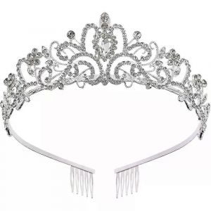 Diadème Princesse Pour Femmes Crystal Queen Diadème Pour Filles Mariée Cheveux Accessoires D'anniversaire Cadeau De Mariage Boule De Mariée Fête Nuptiale - Neuf