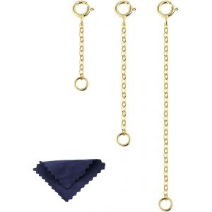 Trahoo-Lot De 3 Rallonges De Collier En Argent Sterling 925 Plaqué Or Pour La Fabrication De Bijoux - Neuf